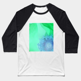 Green and Blue Rose Baseball T-Shirt